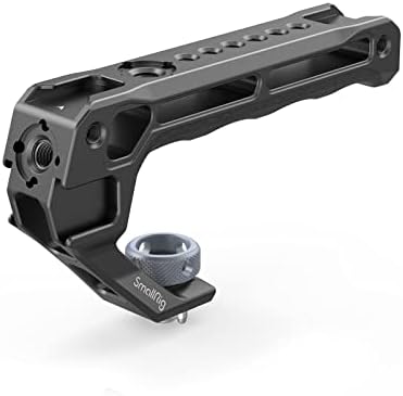 SmallRig Top Handle with 3/8"-16 Locating Holes for ARRI Grip for Camera Cage, Universal Video Rig with 5 Cold Shoe Adapters to Mount DSLR Camera with Microphone/ LED Light/ Monitor - 3765