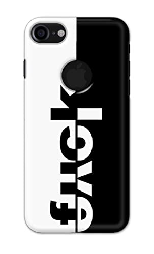 Image of PRINTFIDAA One Words Fukc Love Creative Art Innovative Wonderfull Printed Designer Hard Case for Apple iPhone 7 Logo (4.7 inch) / iPhone 8 Logo (4.7 inch), A1778, A1660 Back Cover -(e) RPM1003