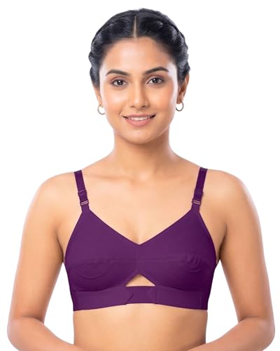 Image of Brida Sajini Women's Cotton Round Stitch Bra | Full Coverage | Single Layered | Non-Padded | Wireless | Saree Bra for Heavy Bust | Daily Use | Combo