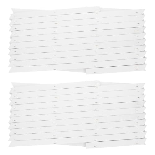 YARNOW Panneaux de Clôture en Treillis Extensibles en Bois Blanc H44, Lot de 2 Pièces, Support Mural pour Plantes Grimpantes, Adapté Intérieur et Extérieur, Treillis Décoratif et