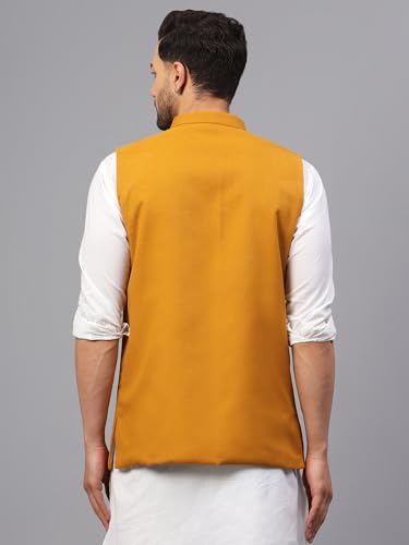 Image of LATEST CHIKAN Men's Traditional Tweed Cotton Checkred Premium Nehru Jacket /Waistcoat