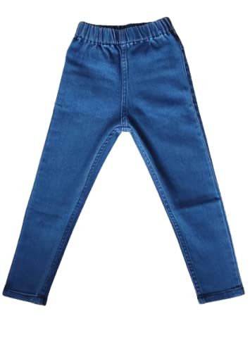 Fashion Hub. Girls Denim Blue Denim Jeggings for