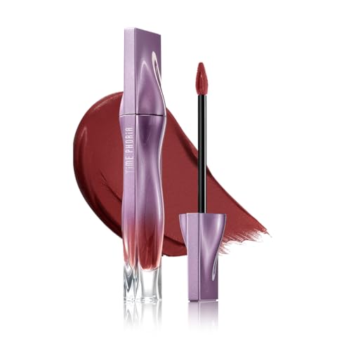 TIMEPHORIA NEBULA VELVET LIP CREAM-Long Lasting Lip Stain, Waterproof and Transfer Proof Lip Tint, Matte Finish Lipstick, Smooth Out Lip Lines, Lightweight Lip Cream, High Coverage (09 HELION)