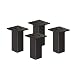 Produktbild sossai® Exklusiv - Aluminium Möbelfüße | E4MF-N | 4er Set | Höhe: 200mm | Farbe: Schwarz
