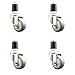 Service Caster Brand 3.5 Inch 316 Stainless Steel Light Duty Swivel Expanding Stem Caster Set of 4 Gray Polyurethane Caster Wheels and 1-7/8? Stem?1,200lbs. Total Cpty?Casters
