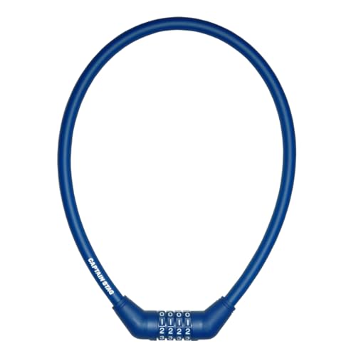 キャプテンスタッグ(CAPTAIN STAG) 自転車 鍵 ロック 4ダイヤルワイヤーロック ワイヤー長60cm/φ12mm/周長71cm 可変式ダイヤル ストレート ネイビー Y-4276