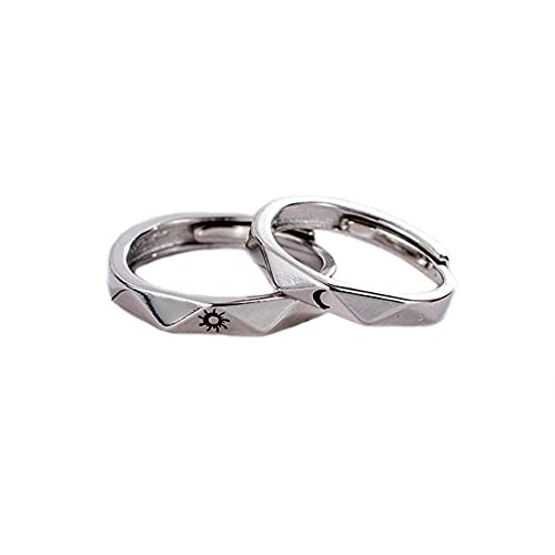 Sun and Moon Promise Rings for Couples Best Friends Matching Promise Rings for Him and Her Couples Promise Rings Set