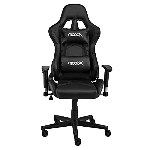 Moob Cadeira Gamer Reclinável Thunder Com Almofadas para Lombar e Pescoço Preto