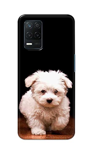 Image of PRINTFIDAA� Printed Hard Back Cover Case for Realme 9 5G Back Cover (Puppy Dog) -2808
