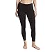 Jockey Women's Cotton Stretch Basic 7/8 Legging with Side Pocket, Deep Black, Large