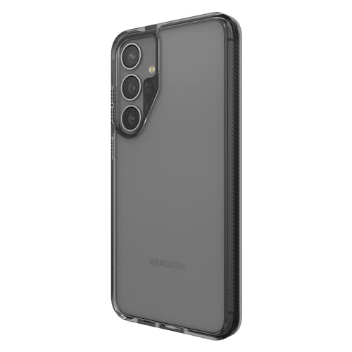 ZAGG Santa Cruz Samsung Galaxy S24+ Case - Ultra Slim, Clear Case with Color Accents, Graphene-Strengthened, Drop-Resistant, Black