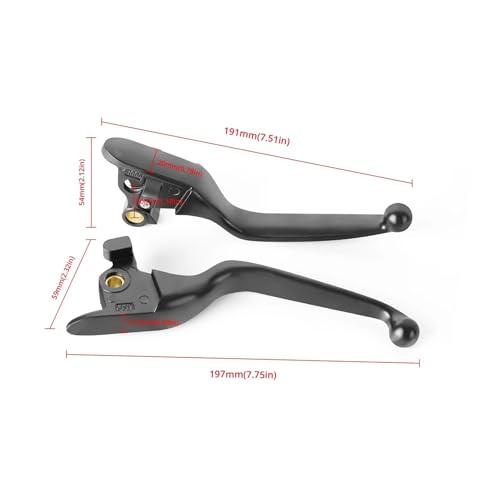 Palancas de embrague de moto para devorar kilómetros en tu Harley Softail o Fat Boy negra 5