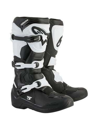 Alpinestars Tech 3 Motocross Boots, Black/White, Size 9