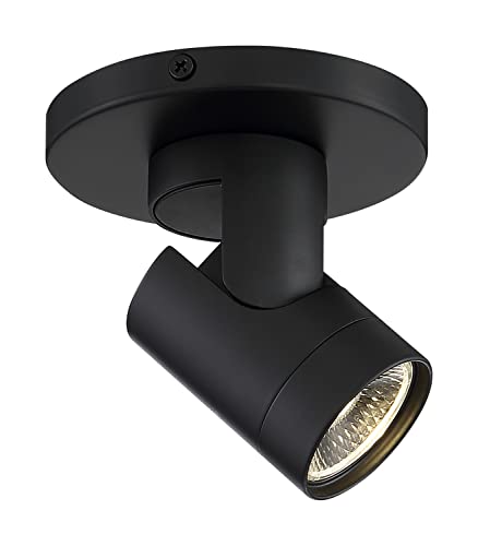 Image of Nuvo Lighting 62 /1105 12W LED Adjustable Barrel Monopoint Ceiling and Wall Spotlight, Black