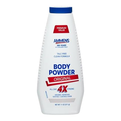 Ammens Original Body Powder - Talc Free Body Powder with Naturally Derived Cornstarch - Free from Dye and Parabens - Soothes Itchy Skin - 11 oz Cover