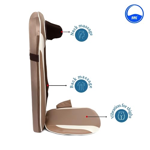 Image of Arg Arogya Neck And Back Massager /Back Massager /Rolling Vibration /Heating Shiatsu Full-Back Pain Relief 2D Kneading Massager, Therapy Acupoint