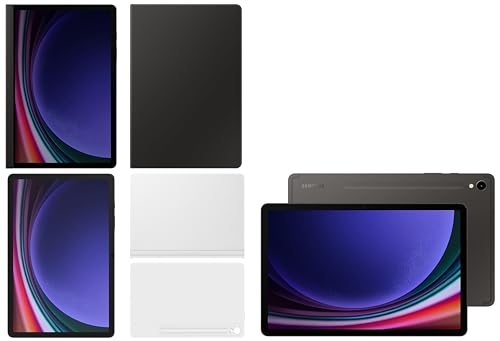 Image of Samsung Galaxy Tab S9 RAM 12 GB, ROM 256 GB, Wi-Fi + 5G Tablet, Gray with S9 Screen Protector, Transparent & S9 Book Cover Keyboard, Black & S9 Privacy Screen, Black & S9 Smart Book Cover, White