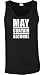 Blittzen Mens Tank May Contain Alcohol, L, Black