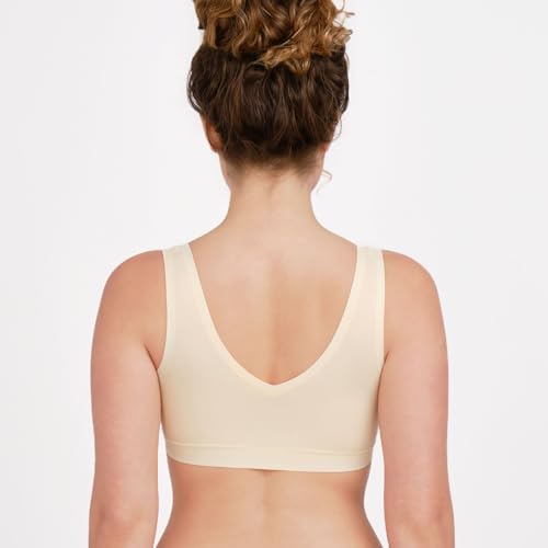 Image of Floatley Cozy Bra Comfort Wirefree Full Coverage Seamless Bra with Embedded Pad for Women