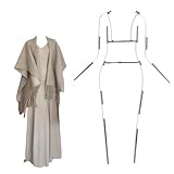 ENHEN Maniquí Expositor Flexible con Forma de Vestido, Marco Metálico Ajustable para Colgar Figuras Corporales para Fotografía, Perchas Invisibles Ropa Ceremonial(L)