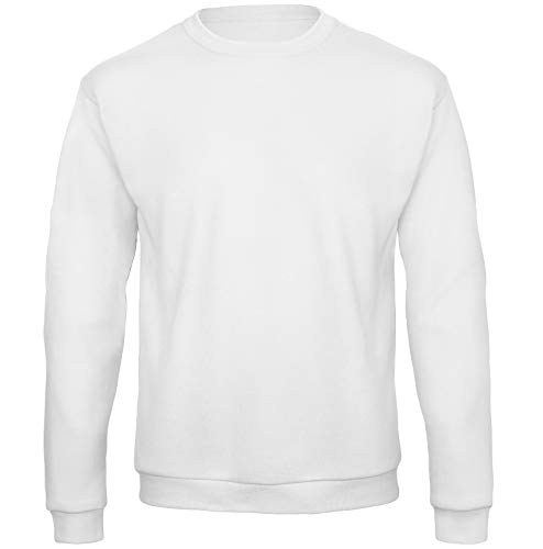 B&C Unisex ID.202 50/50 Sweatshirt , White, XL. WUI23