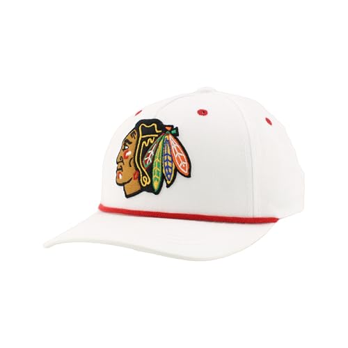 Chicago Blackhawks NHL Officially Licensed Rope Hat Snapback Memento White