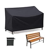 LMSAWK 2 Sitze Schutzhülle für Bank Gartenmöbel, Abdeckung für Gartenbank, Atmungsaktiv Gartenmöbel Sitzbankhülle, Wasserdichtes Oxford-Gewebe, für Gartenmöbel Balkon Terrasse, 134 * 69 * 89cm
