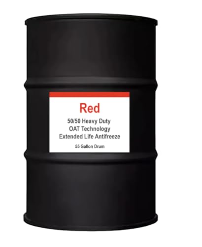 Red 50/50 Heavy Duty OAT Technology Extended Life Antifreeze - 55 Gallon Drum