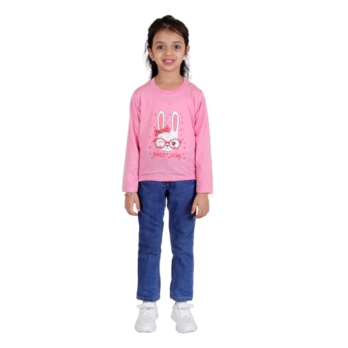 Image of superminis Boy's /Girls Cotton Round Neck Full Sleeves Regular Fit T Shirts With Trendy And Fun Prints