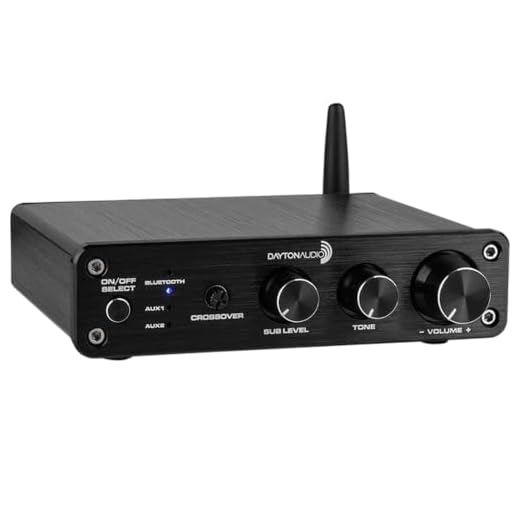 Dayton Audio DTA-2.1BT2 100W 2.1 Class D Bluetooth Amplifier with Sub Frequency Adjustment