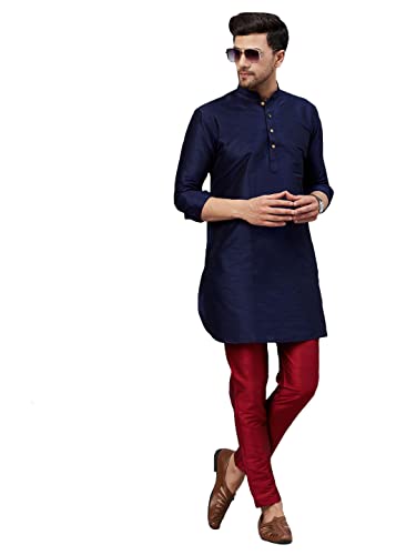 Image of VM Men's Silk Blend Kurta Pyjama Set