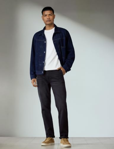 Image of THE INDIAN GARAGE CO Men Slim Fit Solid Mid-Rise Jeans