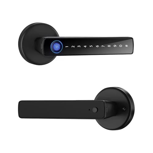 Serratura Smart, Con impronta digitale biometrica Serratura intelligente for porta Serratura elettronica digitale Password Impronta digitale Maniglia for porta di sicurezza senza chiave Casa