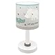 Dalber Kinder Tischlampe Nachttischlampe Rhino & Croco Nashorn und Krokodil, Weiß