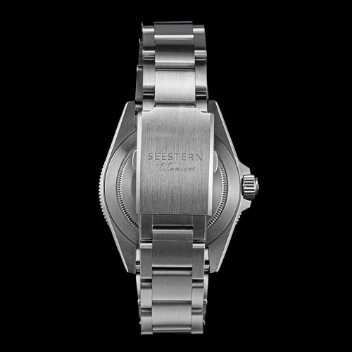 Montre de plongée mécanique automatique en titane GMT 200 m résistante à l'eau S462.E, bleu, Sport – vue 8