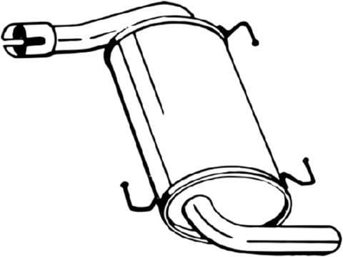 BOSAL 284-783 Silenciador intermedio Silenciador Intermedio Silencioso intermedio Silenciador central