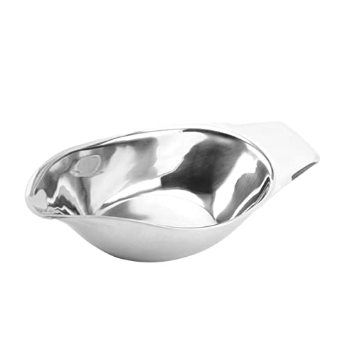 CIYODO Sauce Dish Stainless Steel Seasoning Containers Sauce Container Gravy Boats Serveware Containers for Food Divided Sauce Dishes Gravy Pourer Sauce Boat Gravy Container Dipping Bowl