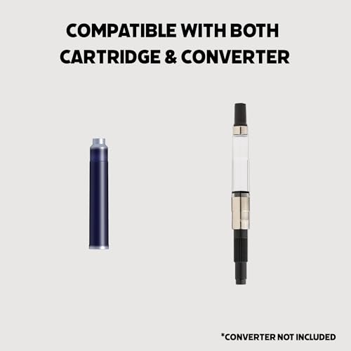 Image of Scrikss Primeo Medium Nib Fountain Pen | 3 Cartridges Included | Stainless Steel Nib & ABS Body | Grey | in Blister Pack