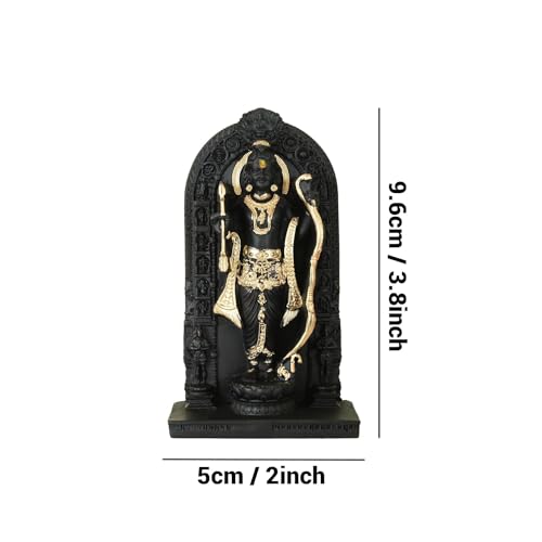 TIED RIBBONS Ram Lala Idol | Resin, 3.8 Inch | Ram Lala Statue Ayodhya | Ram Lala Murti for Car Dashboard, Pooja Room, Mandir, Temple, Home Decor, Religious Gift | Indian God Idols for Car Dashboard - Image 7