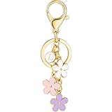 Fashion Keychain for Women Cute Stainless Steel Keychain Initial Letter Keys Charm Gifts