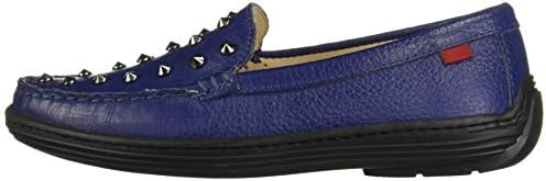 Marc Joseph New York Kids Boys/Girls Leather Studded Loafer, Blue Grainy, 4.5 M US Little | Image 7