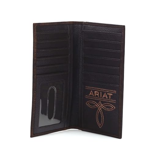ARIAT Men's Rodeo Wallet Logo Mexico, Brown Rowdy4