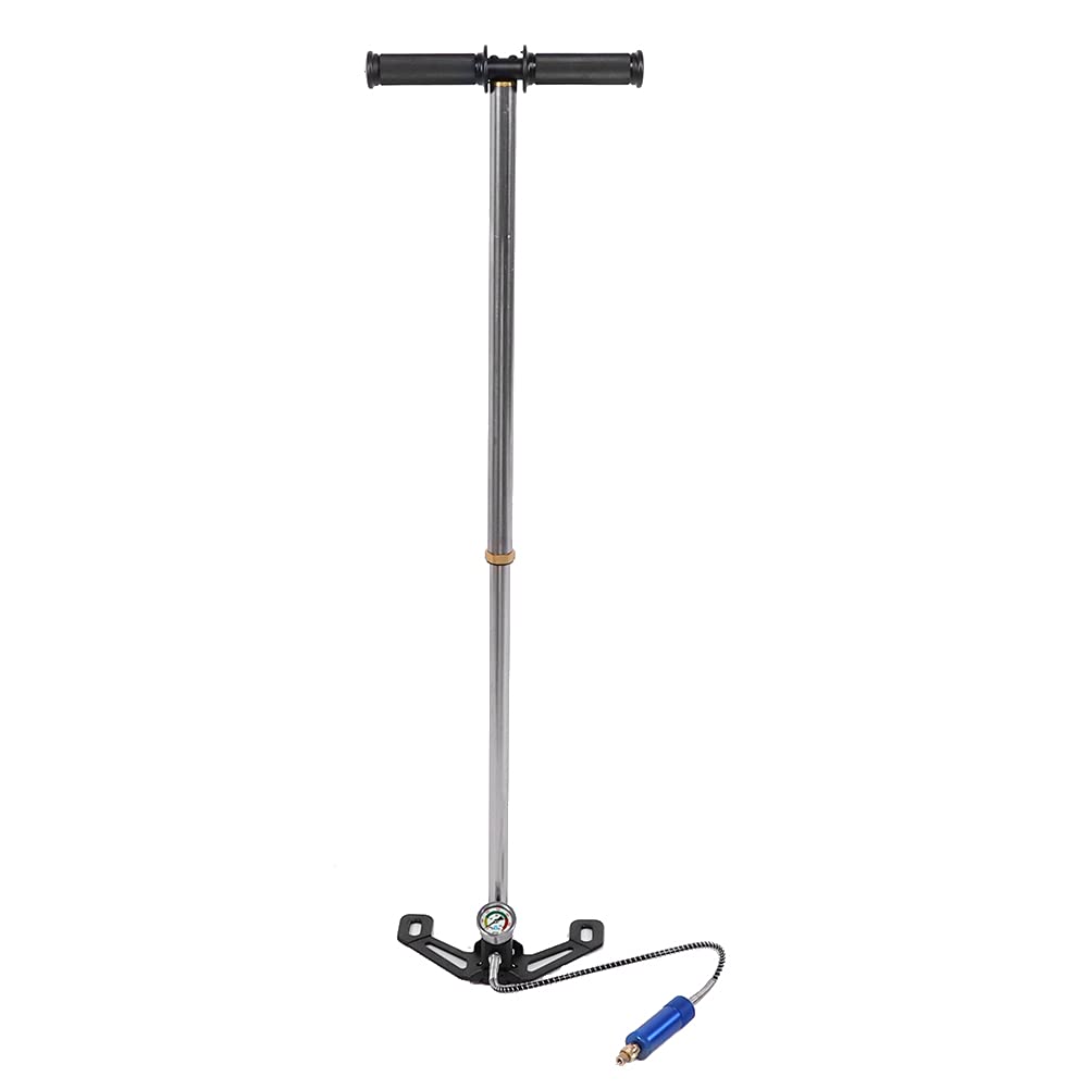Bomba de Alta Presión 30mpa/40mpa Inflador Manual de Neumáticos con Separador de Agua y Aceite para Automóviles, Motocicletas, Neumáticos de Goma para Botes Acero Inoxidable, Plegable, Diseño