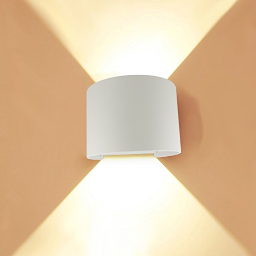 Preisvergleich Produktbild PHOEWON Einstellbar 7W Led Innen Außen Badezimmer Wandleuchte / Wandstrahler / Wandlampe / Wandbeleuchtung, Aluminium Wasserdicht Wandmontage Wandleuchte für Wohnzimmer, Schlafzimmer, Balkon