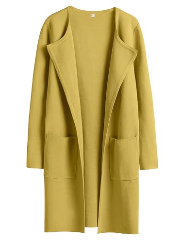 ANRABESS Womens Cardigan Sweater Open Front Knit Long Coatigan Dressy Casual Jacket Coat 2025 Fall Outfits Classy Clothes