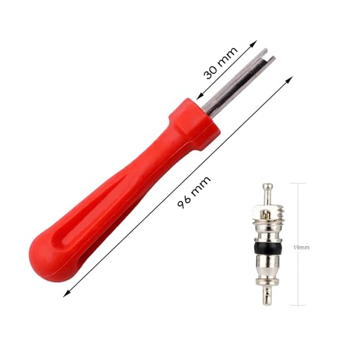 Ventileinsatzentferner mit 5 Ventileinsätzen, Ventilkernwerkzeug? Ventilkern-Entferner, für Auto, Motorrad, Fahrrad.