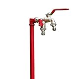 Gartenbrunnen für den Außenbereich, 304 Edelstahl, frostfrei, mit 2 Ausgängen und Sprühpistole, gelb, 40 cm, wetterfest, einfach zu installieren