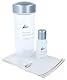 LEADER Brillenbad SET - Schüttelbad mit Spezialreiniger 50ml + Microfasertuch - Patentiertes Brillenreinigungsgerät - Innovative Brillenreinigung wie vom Optiker für Gläser und Gestell