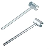 Flaggenscharnier-Tür-Einstellschlüssel für 15–24,5 mm Spaltreparatur, Feuertüren, Reinraum-Sicherheitstüren mit 2 Stahlschlüsseln (23 mm + 25 mm)