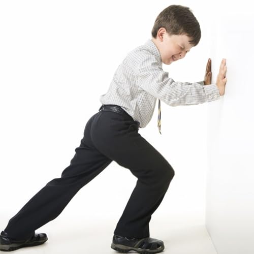 Image of White Cotton Trousers for Kids, Regular Fit
